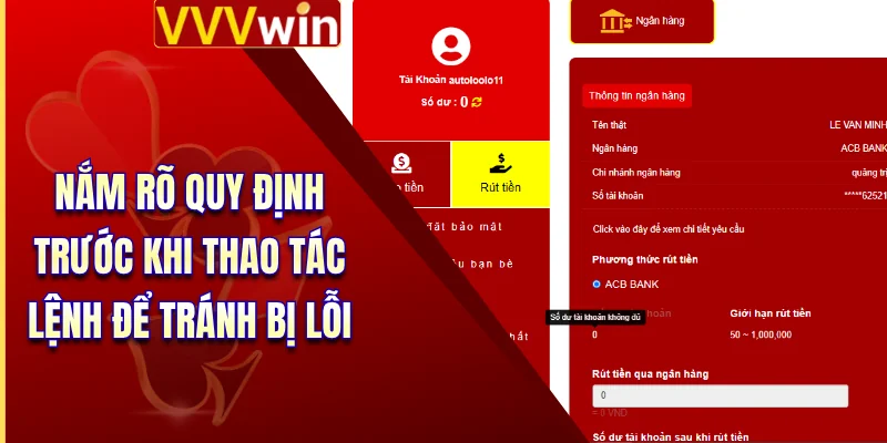 Nắm rõ quy định trước khi thao tác lệnh để tránh bị lỗi